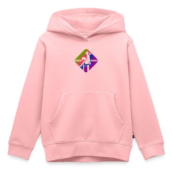 Cheval de loisir - Cheval de loisir - Équitation - Cadeau - Sweat Premium à capuche enfant bio - rose - Devant - AI Model Kid Female (0cm)