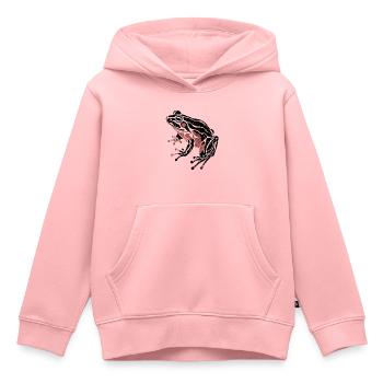 GRENOUILLE - Sweat Premium à capuche enfant bio - rose - Devant - AI Model Kid Female (0cm)