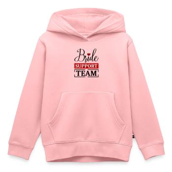 Équipe de soutien à la mariée - Sweat Premium à capuche enfant bio - rose - Devant - AI Model Kid Female (0cm)