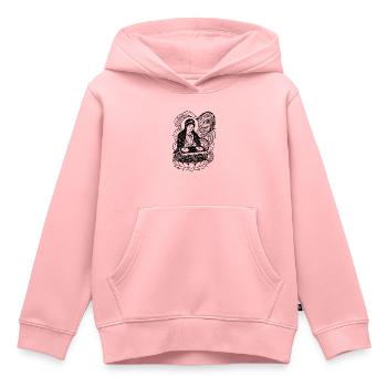 Geisha Shirt mit DJ-Pult: Meditation im Techno - Kinder Premium Organic Hoodie - Rosa - Vorne - AI Model Kid Female (0cm)