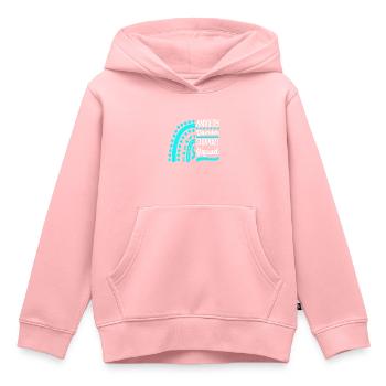 Trouble anxieux Trouble anxieux - Sweat Premium à capuche enfant bio - rose - Devant - AI Model Kid Female (0cm)