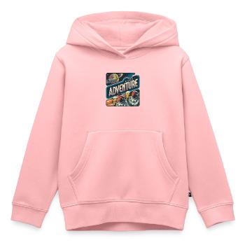ASTRONAUTEN-ABENTEUER - Kinder Premium Organic Hoodie - Rosa - Vorne - AI Model Kid Female (0cm)