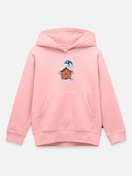 Lebkuchen Haus Winterzauber - Kinder Premium Organic Hoodie - Rosa