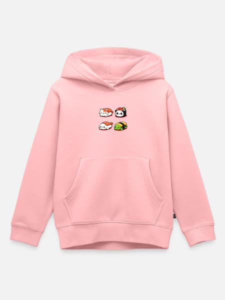 Kawaii Sushi Tierchen Parade - Kinder Premium Organic Hoodie - Rosa