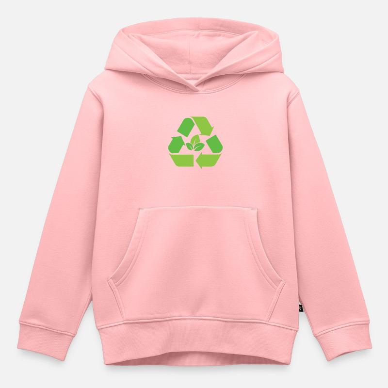 Recyclage - Sweat Premium à capuche enfant bio - rose