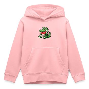 Krokodil Mit Wassermelone Fruchtig Niedlich - Kinder Premium Organic Hoodie - Rosa - Vorne - AI Model Kid Female (0cm)