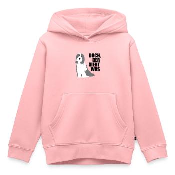 Bearded Collie - Kinder Premium Organic Hoodie - Rosa - Vorne - AI Model Kid Female (0cm)