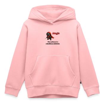 Bugs - L’acolyte rebelle du logiciel. - Sweat Premium à capuche enfant bio - rose - Devant - AI Model Kid Female (0cm)