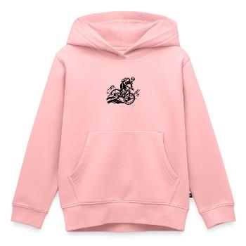 Mountain biker mountain bike - Kids Premium Organic Hoodie - rose - Front - AI Model Kid Female (0cm)