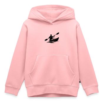 Bateau kayak maniable pour les excursions en kayak - Sweat Premium à capuche enfant bio - rose - Devant - AI Model Kid Female (0cm)