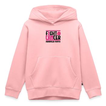 Krebs bekämpfen. Monat des Bewusstseins. - Kinder Premium Organic Hoodie - Rosa - Vorne - AI Model Kid Female (0cm)
