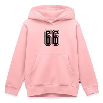 66 digit number - Kids Premium Organic Hoodie - rose - Front - AI Model Kid Female (0cm)