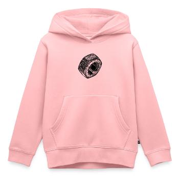 Surface sombre de l’écrou à vis - Sweat Premium à capuche enfant bio - rose - Devant - AI Model Kid Female (0cm)