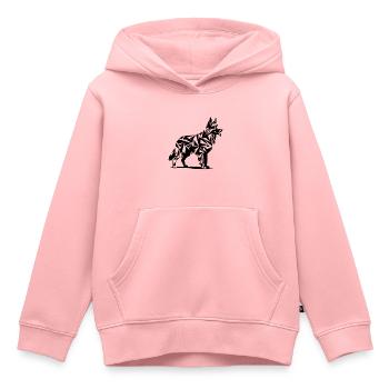 Geometrischer Schäferhund - Kinder Premium Organic Hoodie - Rosa - Vorne - AI Model Kid Female (0cm)