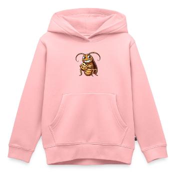 Lustige Kakerlake mit Keks Cartoon Nachtisch - Kinder Premium Organic Hoodie - Rosa - Vorne - AI Model Kid Female (0cm)