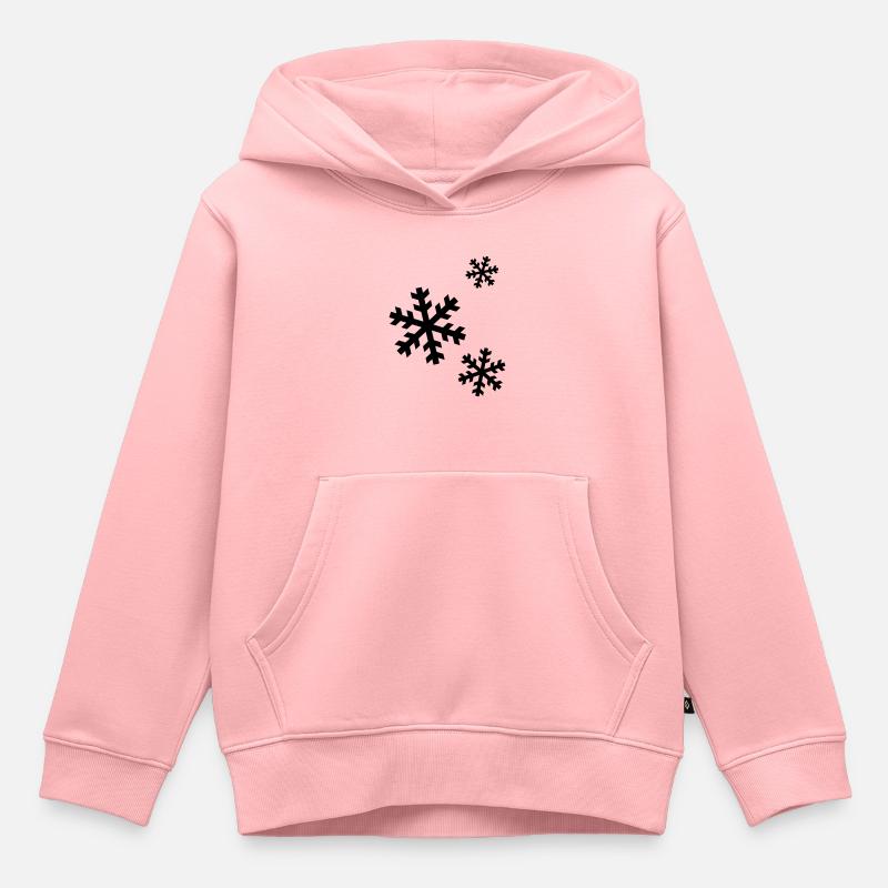 neige / neige - Sweat Premium à capuche enfant bio - rose