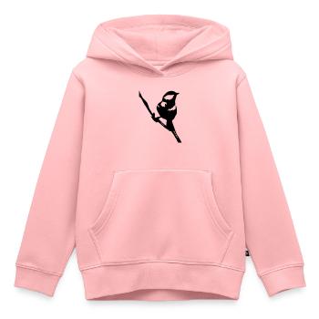 Der Spatz - Kinder Premium Organic Hoodie - Rosa - Vorne - AI Model Kid Female (0cm)