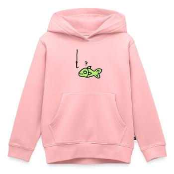 hameçon de poisson - Sweat Premium à capuche enfant bio - rose - Devant - AI Model Kid Female (0cm)