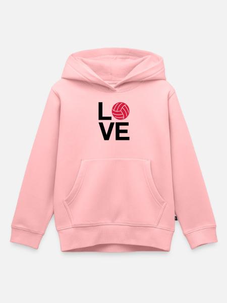 houd van volleyball - Kinder Premium hoodie biologisch - roze