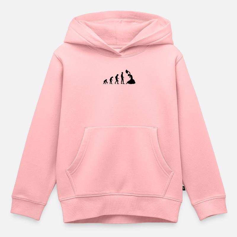 Flamenco Evolution / Danse flamenco / Robe - Sweat Premium à capuche enfant bio - rose