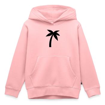 Palme - Sweat Premium à capuche enfant bio - rose - Devant - AI Model Kid Female (0cm)