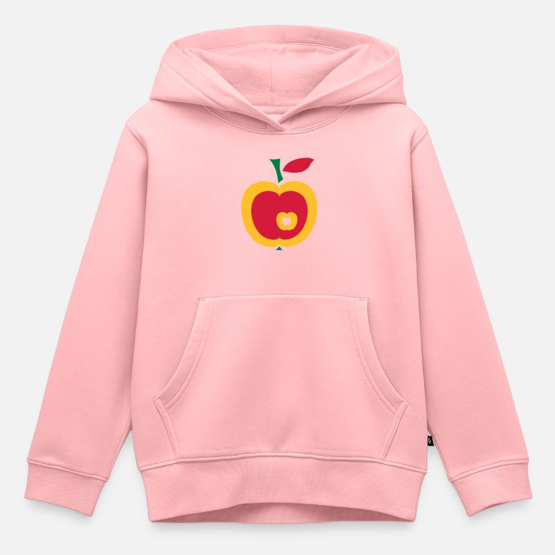 Retro Apfel - Kinder Premium Organic Hoodie - Rosa