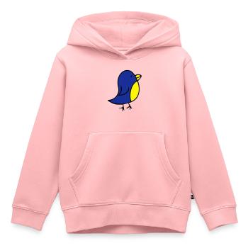 cute-bird - Sweat Premium à capuche enfant bio - rose - Devant - AI Model Kid Female (0cm)