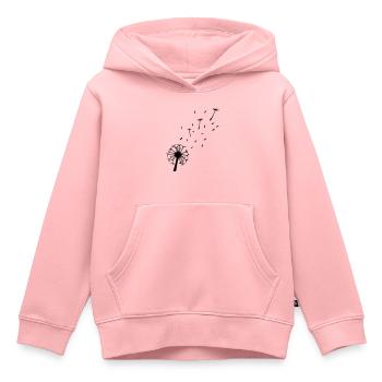 fliegender Löwenzahn - Kinder Premium Organic Hoodie - Rosa - Vorne - AI Model Kid Female (0cm)