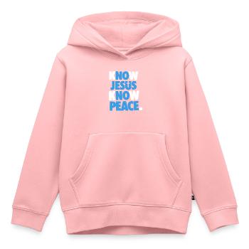 T-shirt Jésus - Sweat Premium à capuche enfant bio - rose - Devant - AI Model Kid Female (0cm)