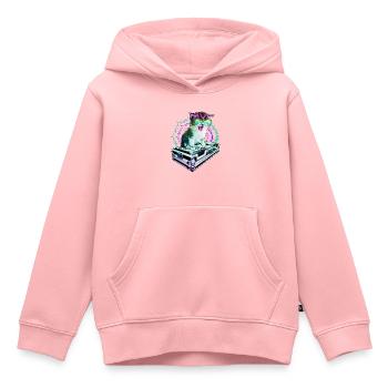 Cat Glasses Draaitafel DJ Disco Club Party - Kinder Premium hoodie biologisch - roze - Voor - AI Model Kid Female (0cm)