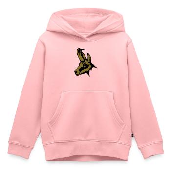 chamois animal sauvage - Sweat Premium à capuche enfant bio - rose - Devant - AI Model Kid Female (0cm)