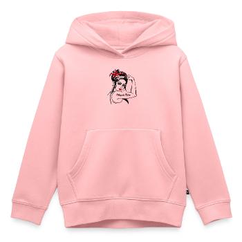 Female Orthopedic Nurse Rosie The Riveter - Sweat Premium à capuche enfant bio - rose - Devant - AI Model Kid Female (0cm)