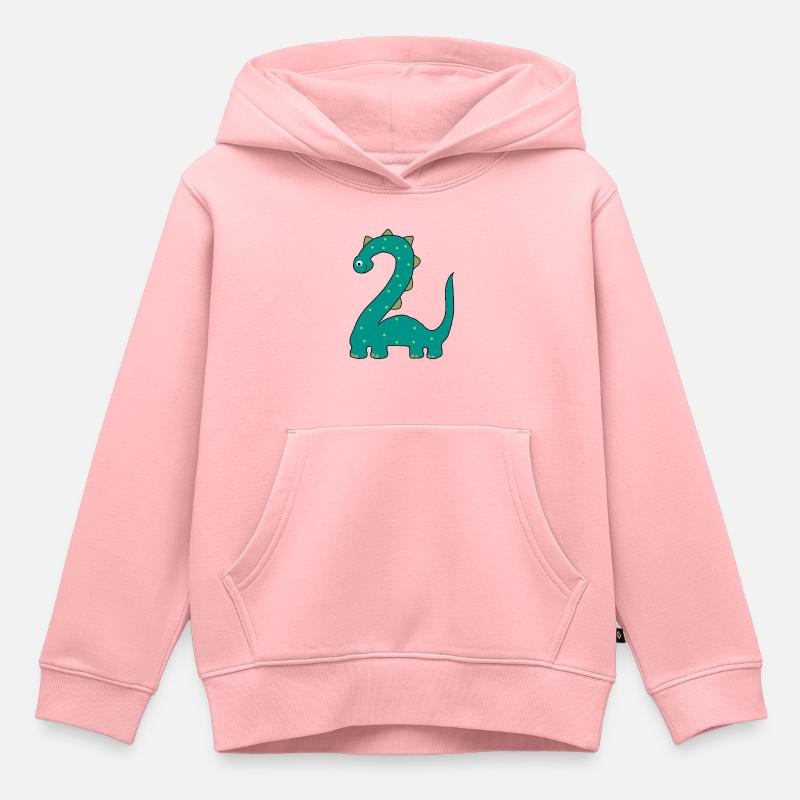 Long cou 2 - Sweat Premium à capuche enfant bio - rose
