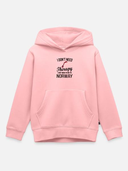 Norweger Norwegen Herkunft Norwegische Flagge - Premium børne hættetrøje økologisk - rosa