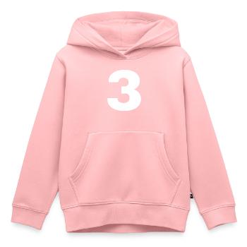 Zahl 3 Tshirt - Kinder Premium Organic Hoodie - Rosa - Vorne - AI Model Kid Female (0cm)