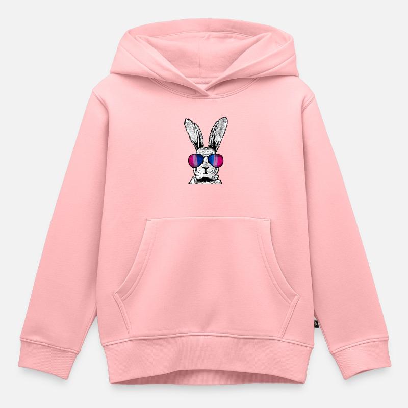 Bisexual Bi Pride Flag Rabbit - Kinder Premium Organic Hoodie - Rosa