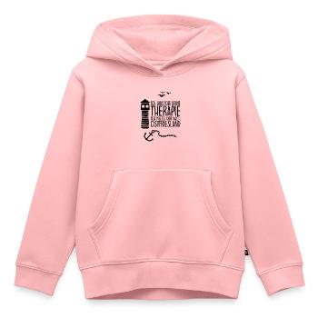 Ich brauche keine Therapie muss nach OSTFRIESLAND - Kinder Premium Organic Hoodie - Rosa - Vorne - AI Model Kid Female (0cm)