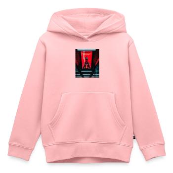Futuristic cyborg in subway station - Kids Premium Organic Hoodie - rose - Front - AI Model Kid Female (0cm)