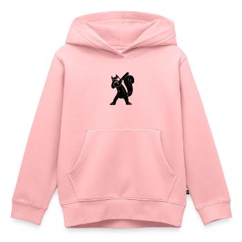 Écureuil, écureuil frais avec - Sweat Premium à capuche enfant bio - rose - Devant - AI Model Kid Female (0cm)