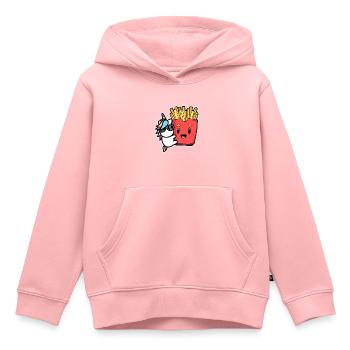 Pommes Frites Pommes Liebhaber Einhorn mit Pommes - Kinder Premium Organic Hoodie - Rosa - Vorne - AI Model Kid Female (0cm)