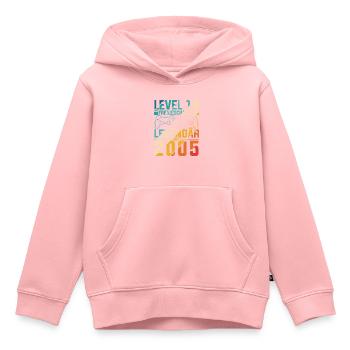 Level 18 Jahre Geburtstag 2005 LAN-Party Motiv Gam - Kinder Premium Organic Hoodie - Rosa - Vorne - AI Model Kid Female (0cm)