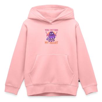 Poulpe Poulpe Tentacule de mer Poulpe Poulpe Poulpe Poulpe - Sweat Premium à capuche enfant bio - rose - Devant - AI Model Kid Female (0cm)