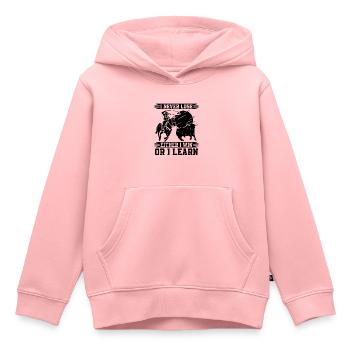I Never Lose Saddle Bronc Riding Steer Wrestler - Sweat Premium à capuche enfant bio - rose - Devant - AI Model Kid Female (0cm)