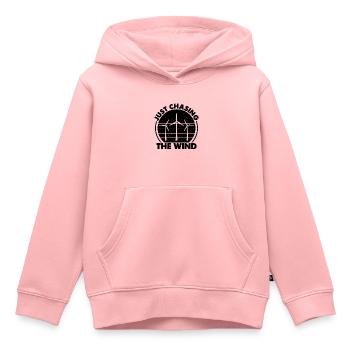 Juste à la poursuite du technicien en turbine d’énergie verte - Sweat Premium à capuche enfant bio - rose - Devant - AI Model Kid Female (0cm)