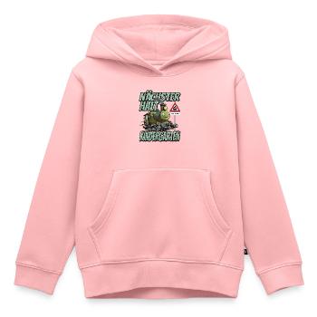 Nächste Haltestelle Kindergarten - Kids Lokomotive - Kinder Premium Organic Hoodie - Rosa - Vorne - AI Model Kid Female (0cm)