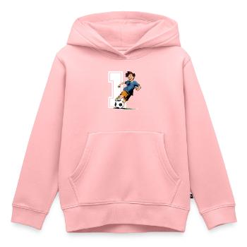 Football Birthday - 1 year old boy - 1. - Kids Premium Organic Hoodie - rose - Front - AI Model Kid Female (0cm)