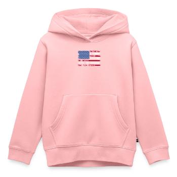 Pfadfinder US Flagge - Kinder Premium Organic Hoodie - Rosa - Vorne - AI Model Kid Female (0cm)