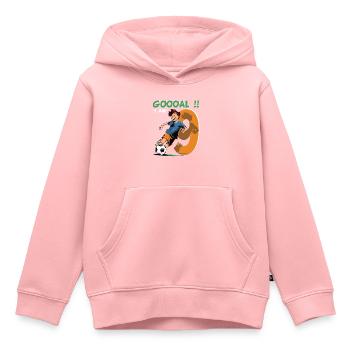 Football Birthday - 9 years old boy - 9. - Kids Premium Organic Hoodie - rose - Front - AI Model Kid Female (0cm)