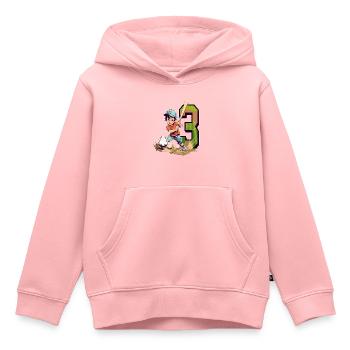 Baseball Birthday - 3 years old Boy - 3. - Kids Premium Organic Hoodie - rose - Front - AI Model Kid Female (0cm)