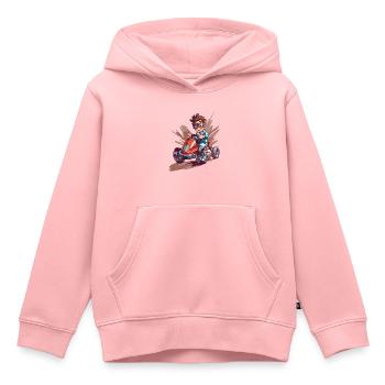 Gokart Kid - Kart Racing Kindergeburtstag - Kinder Premium Organic Hoodie - Rosa - Vorne - AI Model Kid Female (0cm)
